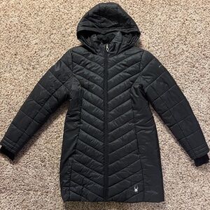 Spyder Women’s Black Hooded Puffer Jacket